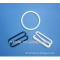 Nylon coated bra belt slider and buckle